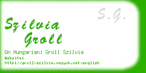 szilvia groll business card